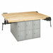 Work Station Maple Metal Frame 33-1/4 H