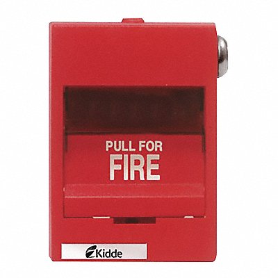 Fire Alarm Pull Station Red 3-3/8 D