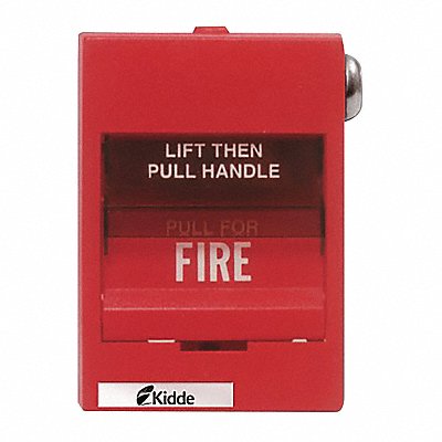 Fire Alarm Pull Station Red 3-5/8 D