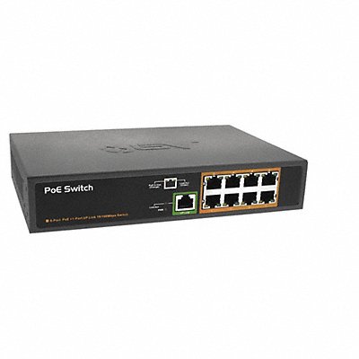 PoE Switch Camera Inputs 8 5-13/16 L