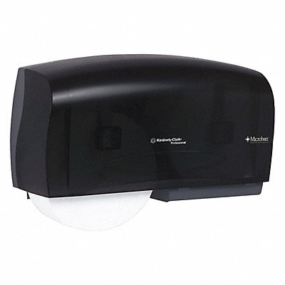 Toilet Paper Dispenser (2) Rolls Black