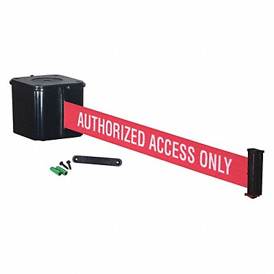 Retractable Belt Barrier 15 ft Black