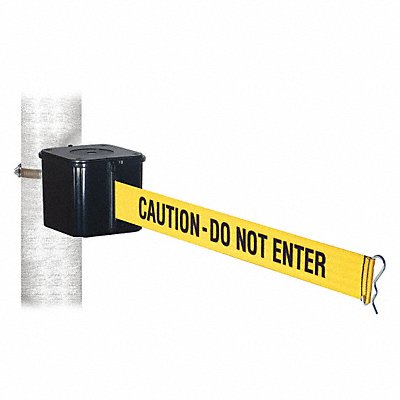 Retractable Belt Barrier Black 4-1/2inW