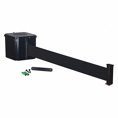 Retractable Belt Barrier 25 ft Black