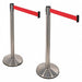 Belt Barrier Satin Stainless Steel PK2