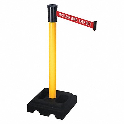 Belt Barrier Recycled Rubber Yellow