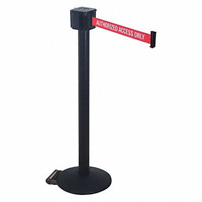 Belt Barrier Aluminum 14in. Black ABS