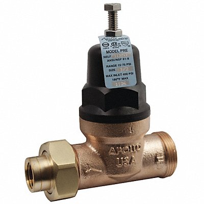 Water Pressure Reducing Valve 3/4 In.