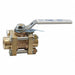 LF Bronze Ball Valve Inline FNPT 1 in