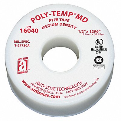 Thread Sealant Tape 1/2 W White