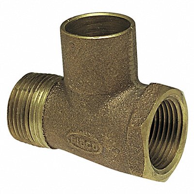 Tee LL Cast Bronze 3/4 Tube FNPTxMNPTxC