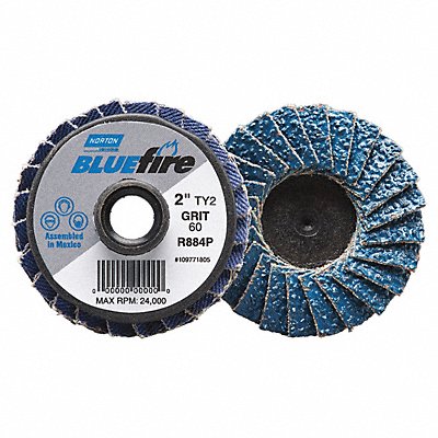 J5075 Flap Disc 2 in Dia P40 Grit Type 27