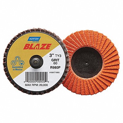 J5073 Flap Disc 2 in Dia 40 Grit Type 27