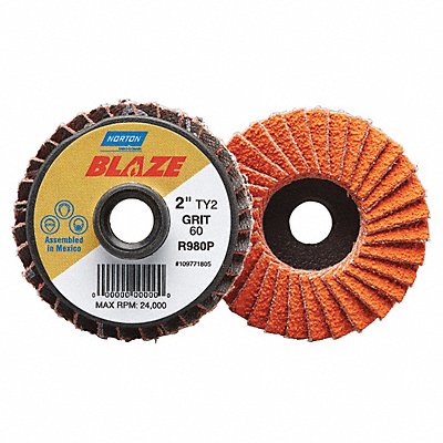 Flap Disc 2 in Dia 80 Grit Type 27