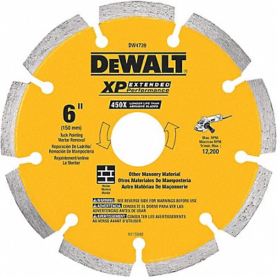 Diamond Saw Blade Blade Dia 6 in.