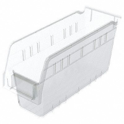 Shelf Bin Clear Plastic 6 in