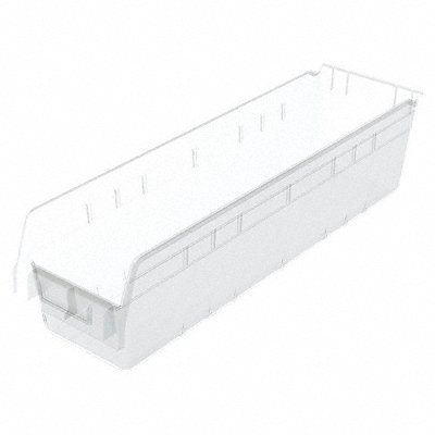 Shelf Bin Clear Plastic 6 in