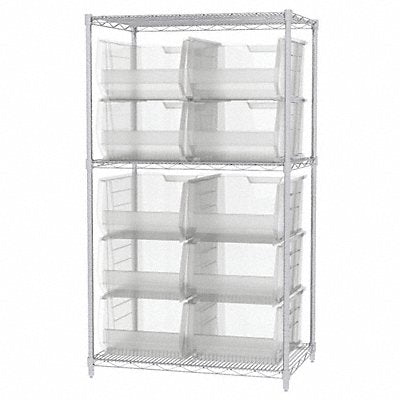 Bin Shlvng 24inx74inx36in Clear