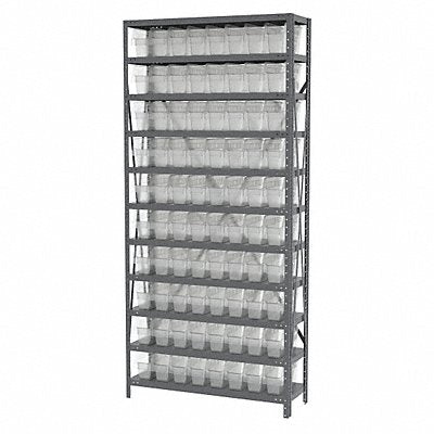 Bin Shlvng 12inx79inx36in Clear