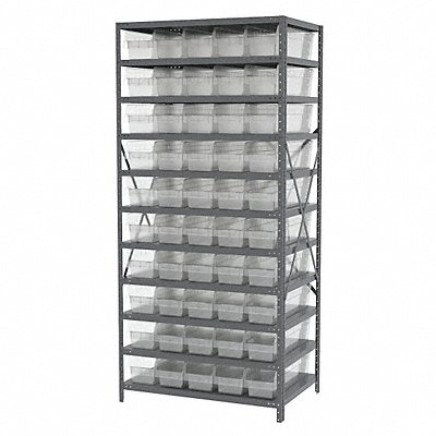 Bin Shlvng 24inx79inx36in Clear