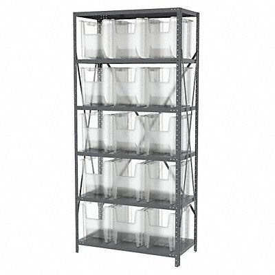 Bin Shlvng 18inx79inx36in Clear