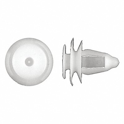 Nylon Retainers White Dome 15mm L PK25