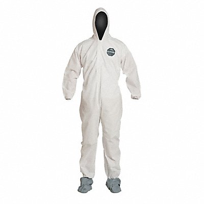 H3327 Hooded Coveralls XL White SMS PK25