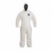 H3337 Hooded Coveralls L White SMS PK25