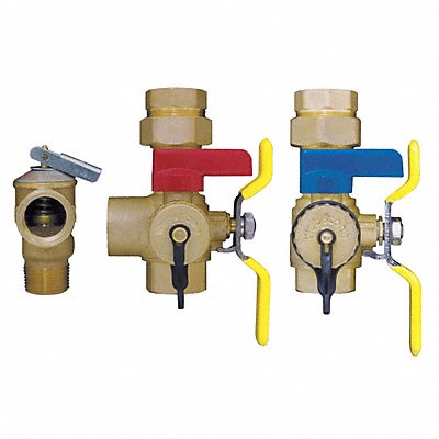 Tankless Water Heater Valve 3/4 In Brass