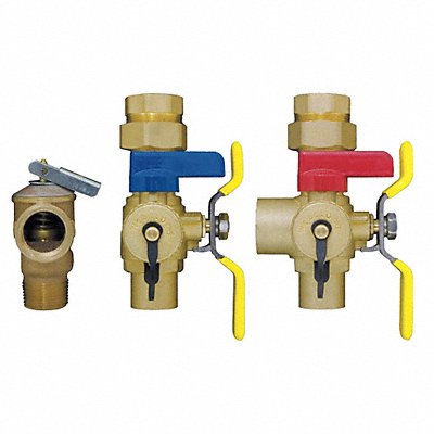 Tankless Water Heater Valve 1 in Brass