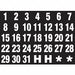 Magnetic Heading Numbers 1 in.W x 1 in.H