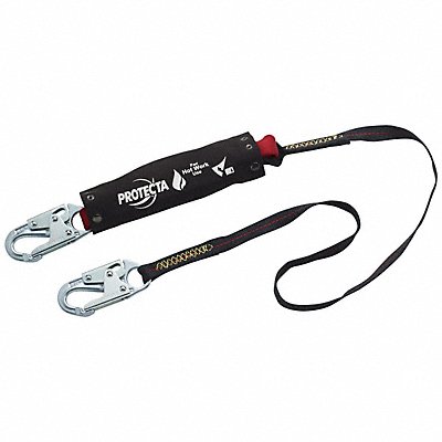 Hot Work Shock-Absorbing Lanyard Black