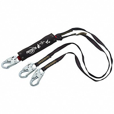 Hot Work Shock-Absorbing Lanyard Black