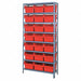 G7421 Bin Shlvng 12inx75inx36in Red