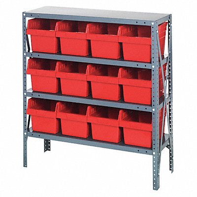 G7417 Bin Shlvng 12inx39inx36in Red