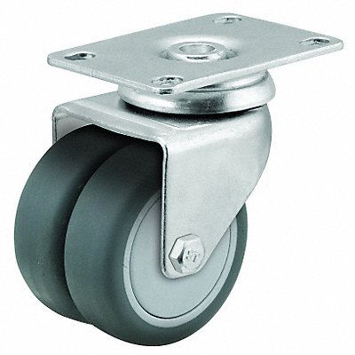 Quiet-Roll Medical Plate Caster Swivel