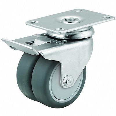 Quiet-Roll Medical Plate Caster Swivel