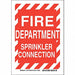 Fire Dept Sign 14X10 White/Red