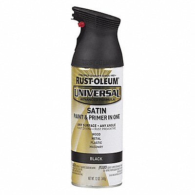 Spray Paint Black Satin 12 oz.