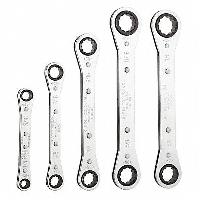 5-Piece Ratcheting Box Wrench Set