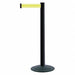 Barrier Post with Belt Black Post 38 H