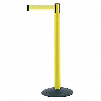 Barrier Post with Belt Yellow Post 38 H