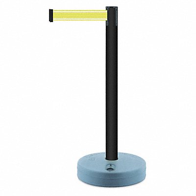 Barrier Post with Belt Black Post 38 H