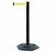 Barrier Post with Belt Black Post 38 H