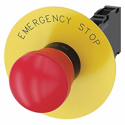 Push Button 22mm Red Plastic Bezel