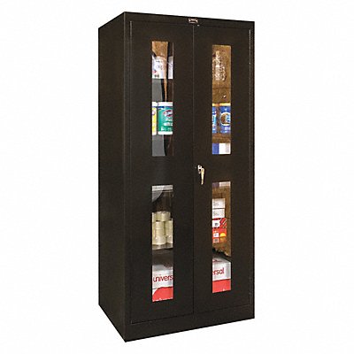 Storage Cabinet 72 x36 x18 Black 4Shlv