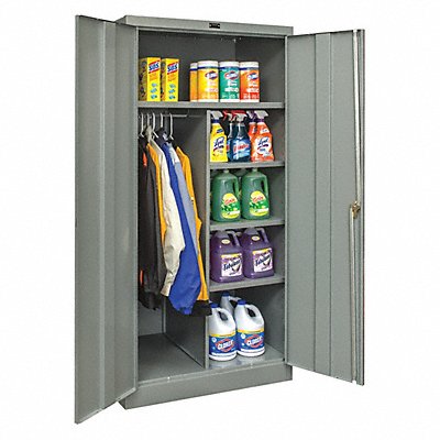 Combo Wardrobe Cabinet 72 H 36 W Gray