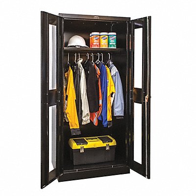 Storage Cabinet 72 x36 x24 Black 1Shlv