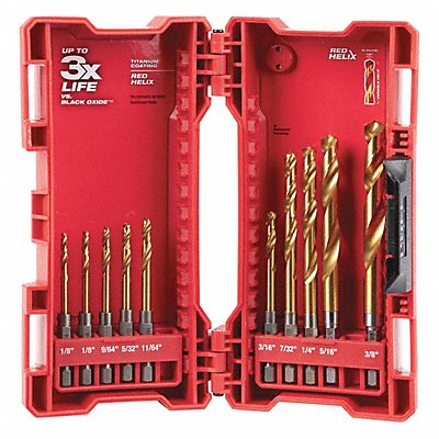 Hex Shank Drill Set 10pc HSS