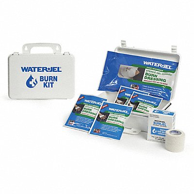 Burn Care Kit Plastic Case Wht 6-1/2 H